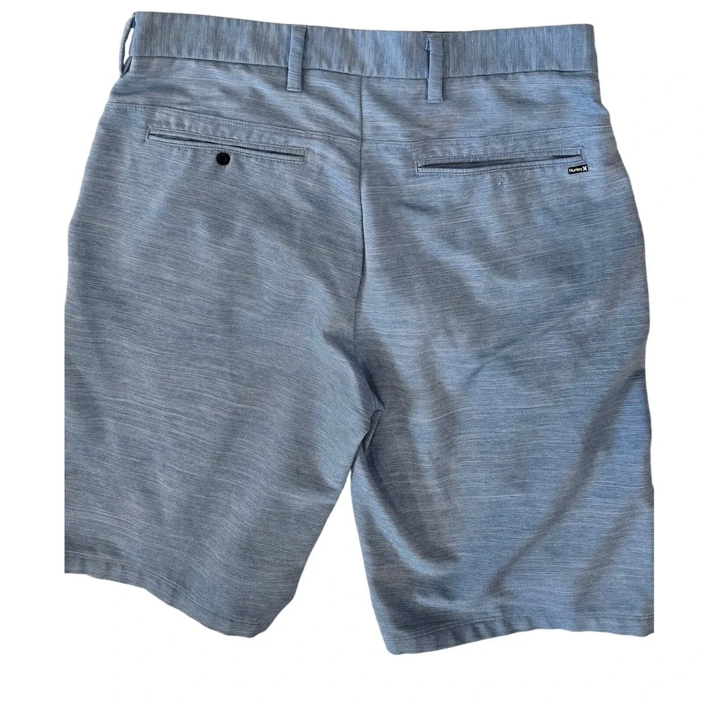Hurley Hybrid Shorts Mens Size 30‎ Blue Textured Performance Stretch Golf Casual
